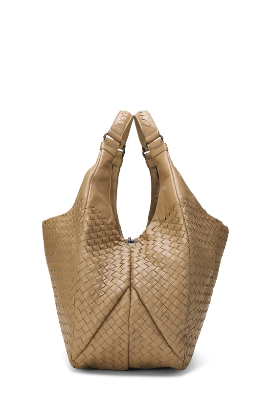 Beige Intrecciato Campana Tote Large, , large image number 2