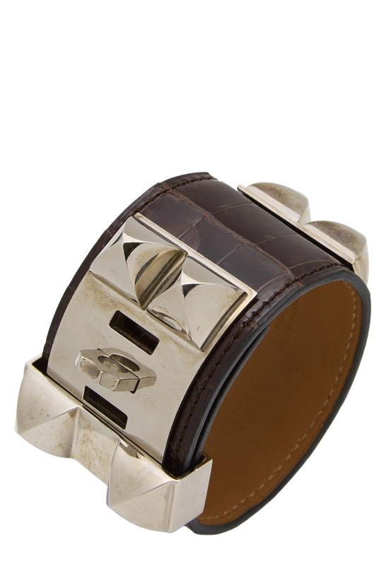 Brown Alligator Collier De Chien, , large image number 0