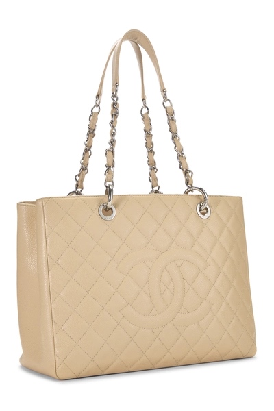 Chanel Beige Quilted Caviar Grand Shopping Tote (GST) — photo 2