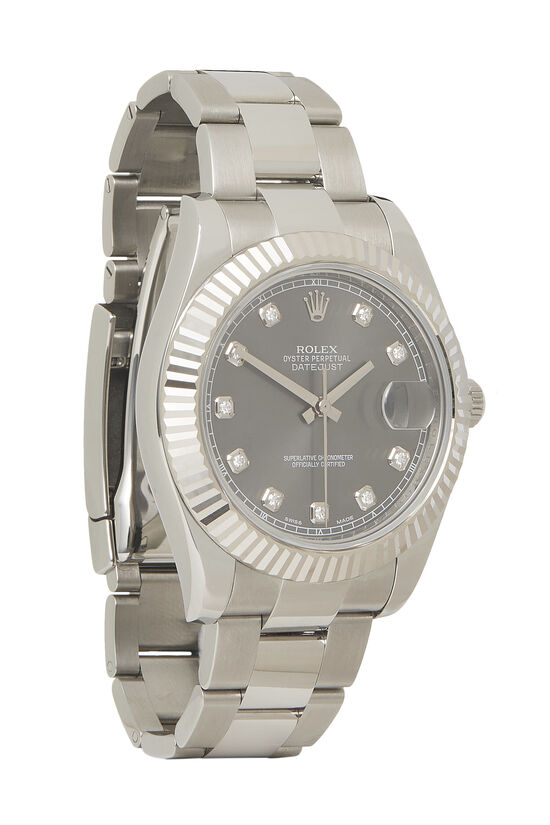 Stainless Steele & Diamond Datejust II 116334 41mm, , large image number 0