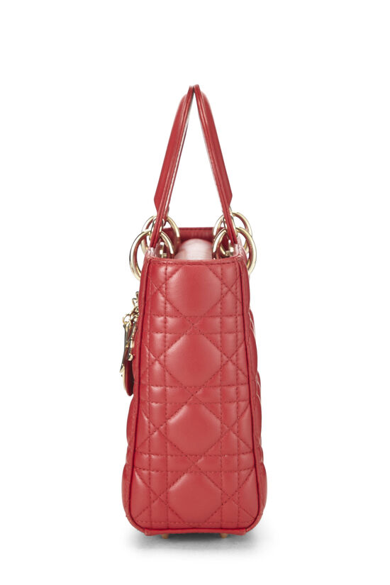Red Cannage Quilted Lambskin Lady Dior Small, , large image number 2