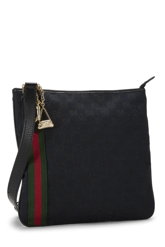 Black GG Canvas Jolicoeur Messenger, , large image number 1