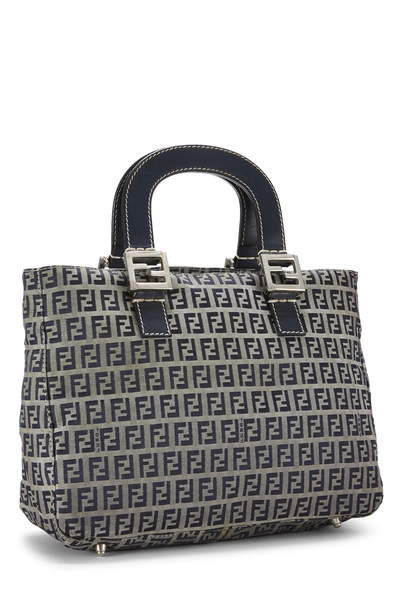 Navy Zucchino Canvas Handbag, , large