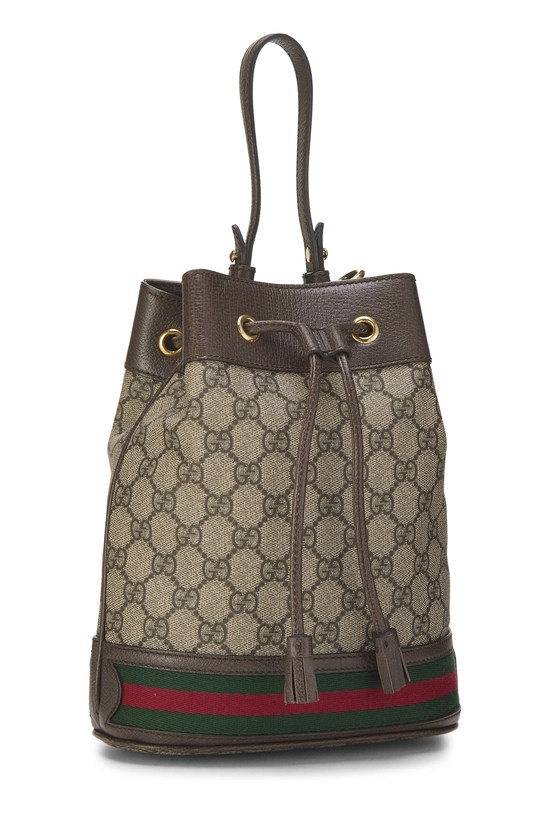 Brown GG Supreme Canvas Ophidia Bucket Bag Small, , large image number 1