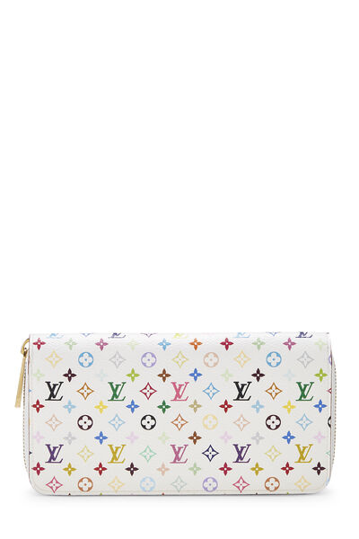 Takashi Murakami x Louis Vuitton White Monogram Multicolore Zippy Continental