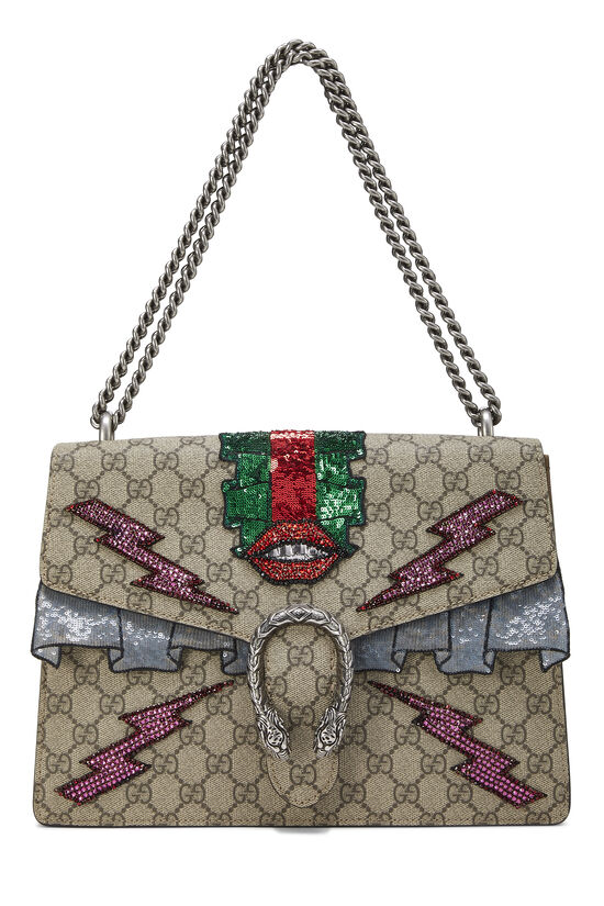 Gucci Original GG Supreme Canvas Dionysus Bag Medium What Goes Around Comes Around