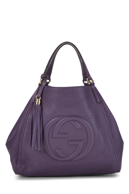 Purple Leather Soho Convertible Shoulder Bag, , large image number 0