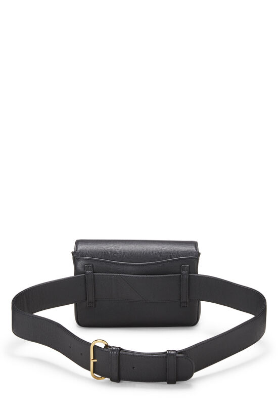 chanel belt bag white black