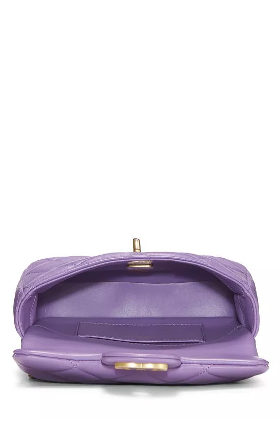 Purple Lambskin Pending CC Square Flap Mini, , large image number 6