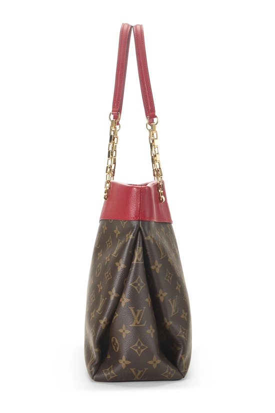 Red Monogram Canvas Pallas Shopper, , large image number 2