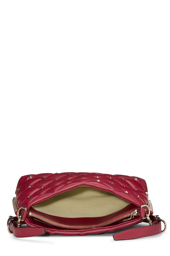 Red Leather Candystud Shoulder Bag Medium, , large image number 5