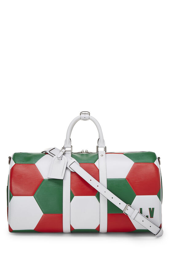 FIFA World Cup Red & White Leather Keepall Bandouliere 50, , large image number 1
