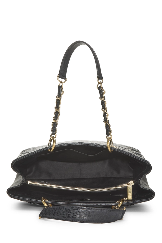 Black Quilted Caviar Grand Shopping Tote (GST), , large image number 5