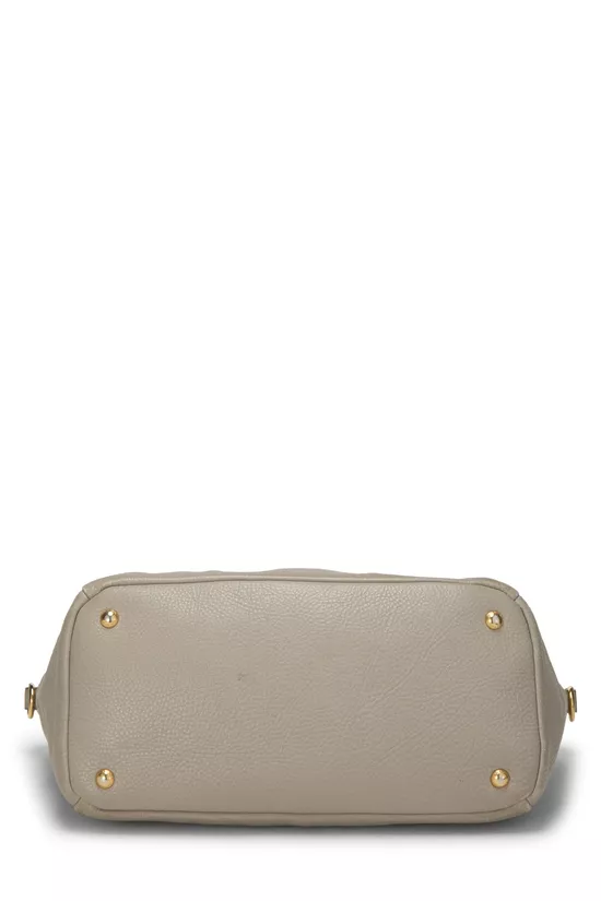 Grey Vitello Daino Convertible Zip Tote, , large image number 4