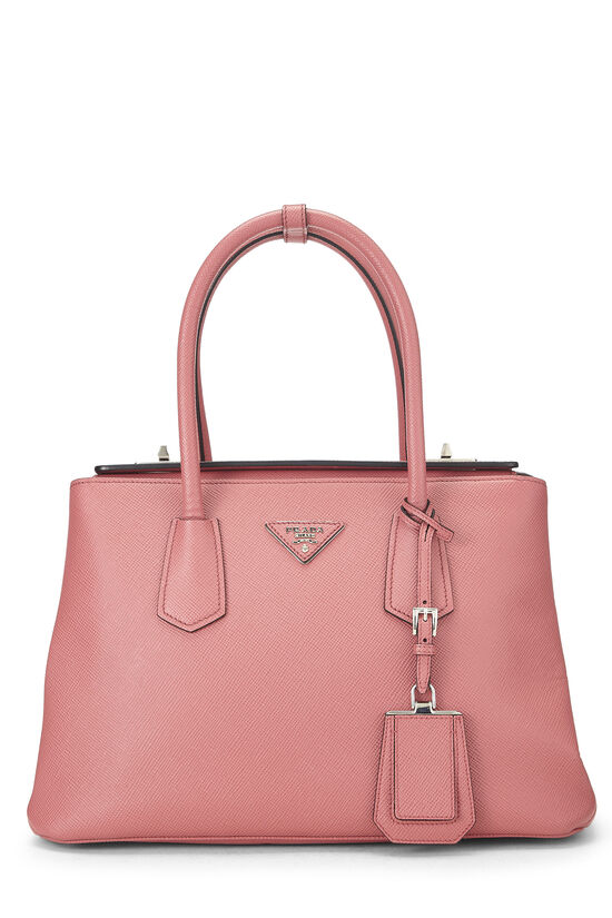 Pink Saffiano Leather Turnlock Cuir Tote, , large image number 0