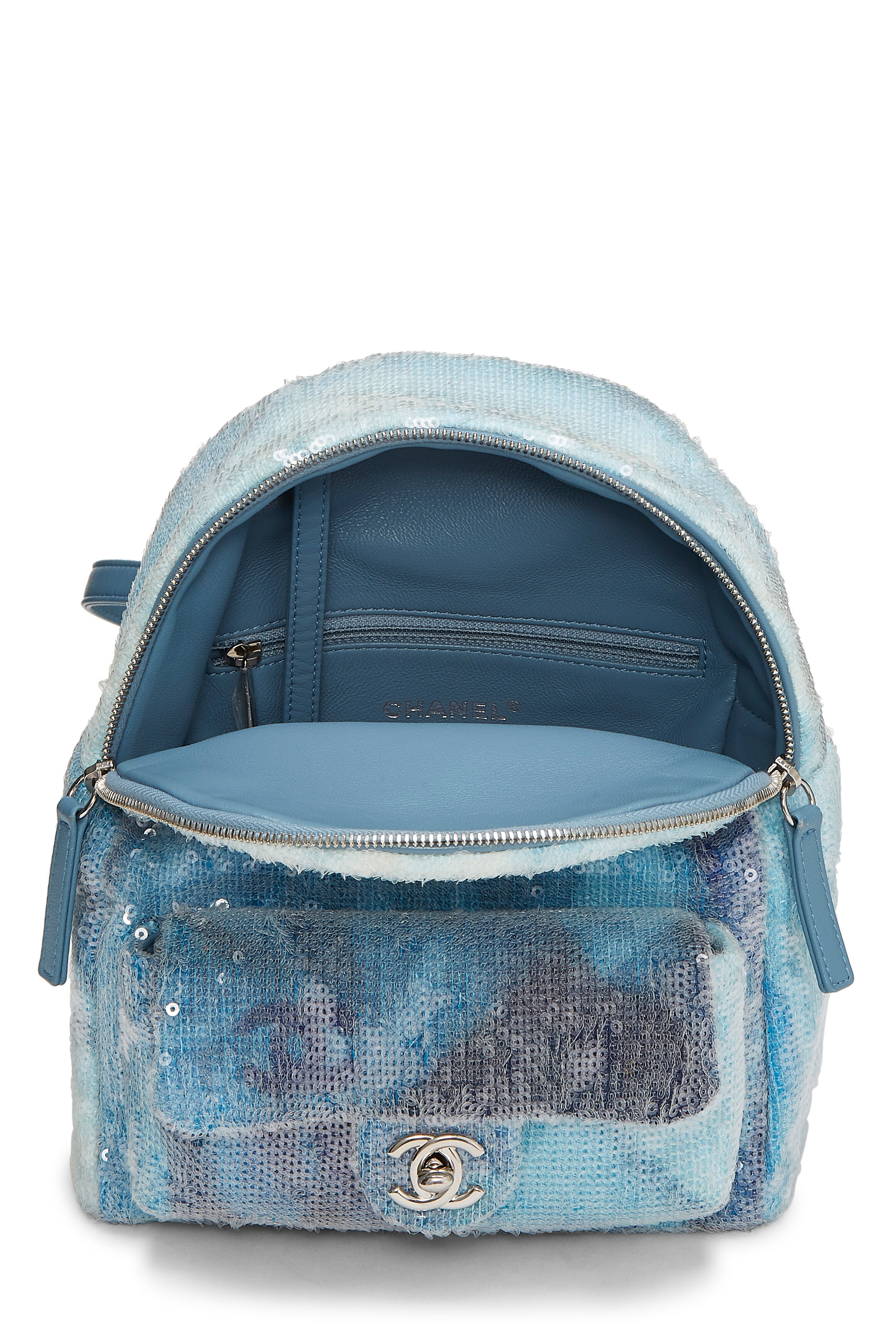 chanel sequin backpack
