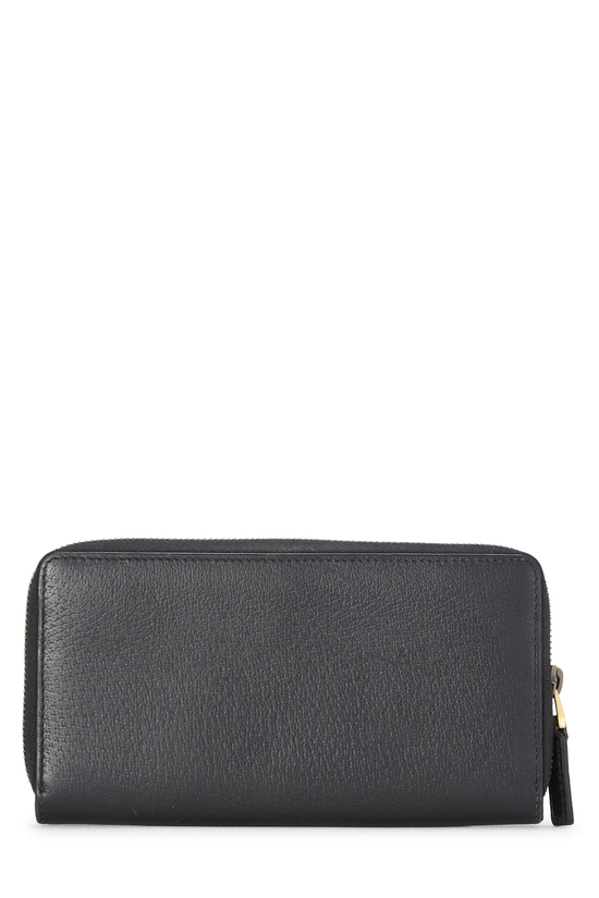 Black Leather GG Marmont Zip Wallet, , large image number 2