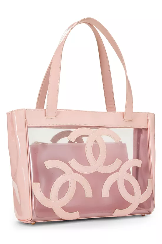 Pink Vinyl 3 'CC' Tote Bag Medium, , large image number 1