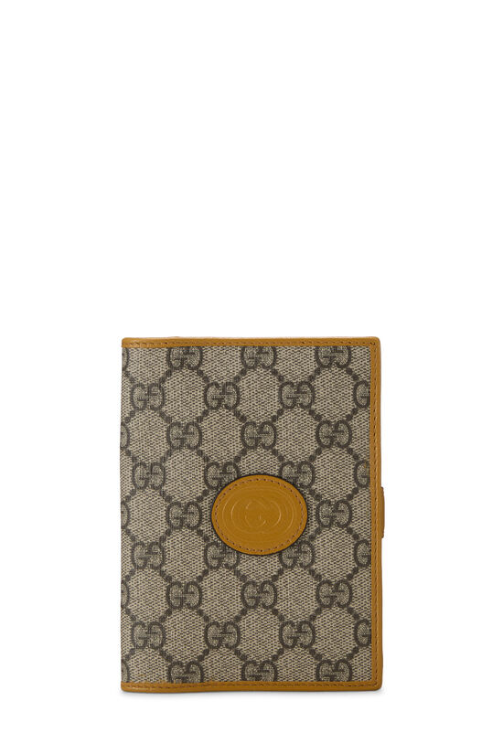 Pre-Owned Yellow GG Supreme Canvas Passport Holder QFA2MR0LRB006