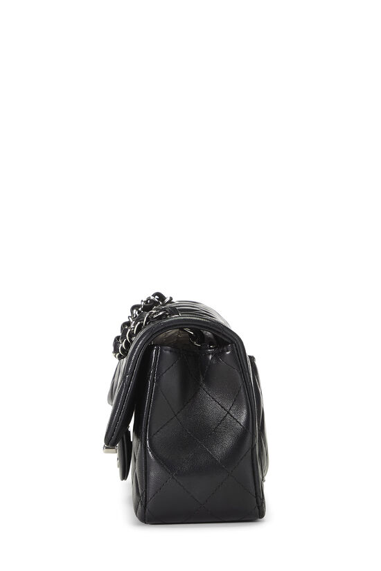 Black Quilted Lambskin Rectangular Flap Mini, , large image number 2