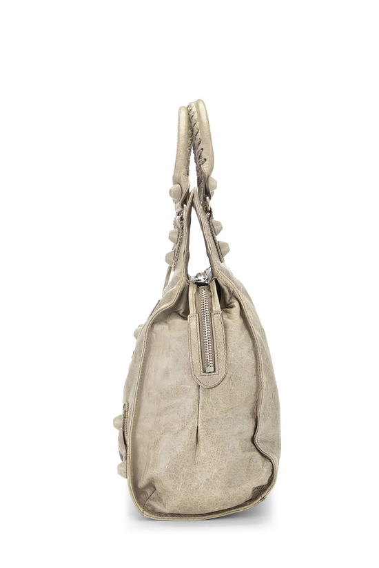 Grey Agneau Giant Brogues Folder Bag, , large image number 2