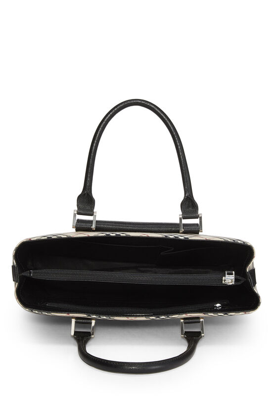 Beige Nova Check Jacquard Pocket Handbag Small , , large image number 6