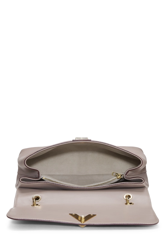 Beige Calfskin Leather Very Top Handle Bag, , large image number 5