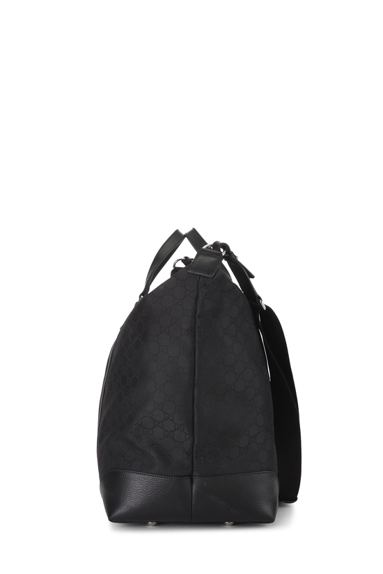 Black GG Nylon Duffle Bag XL, , large image number 2