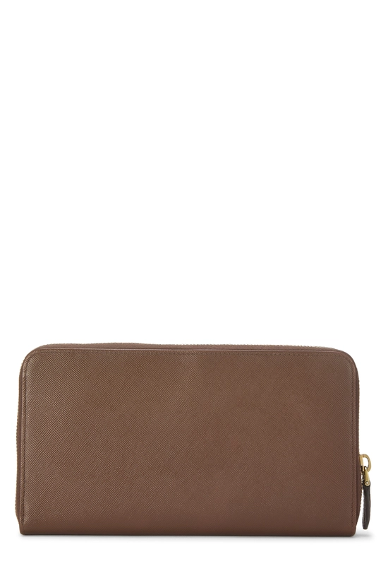 Brown Saffiano Zip Around Wallet, , large image number 2