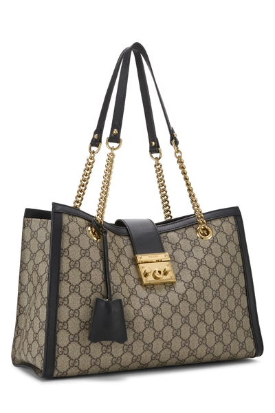Original GG Supreme Canvas Padlock Tote, , large