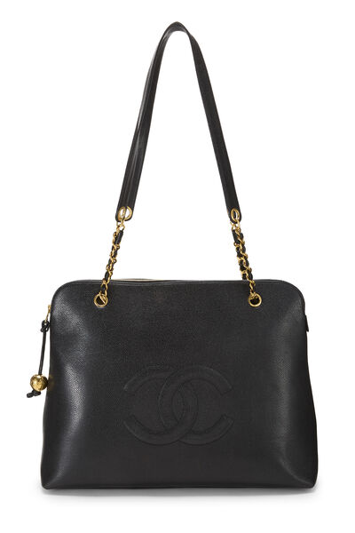 Black Caviar Zip Tote Large