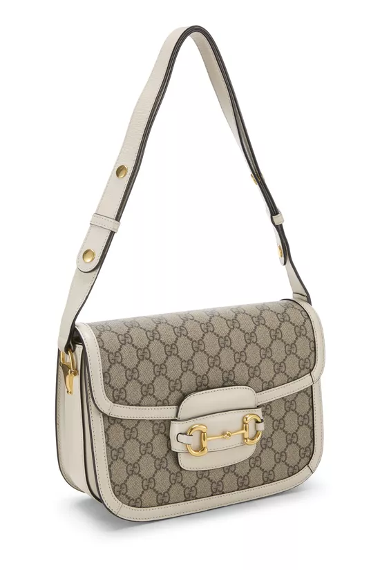 Original GG Supreme Canvas 1955 Horsebit Shoulder Bag, , large image number 1