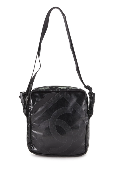 Black Coated Canvas Sportline Crossbody