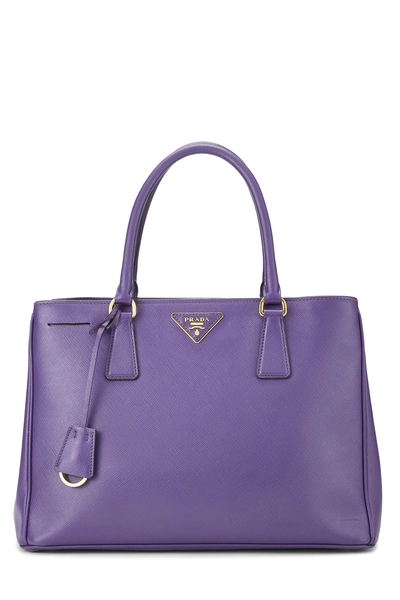 Purple Saffiano Executive Tote Medium