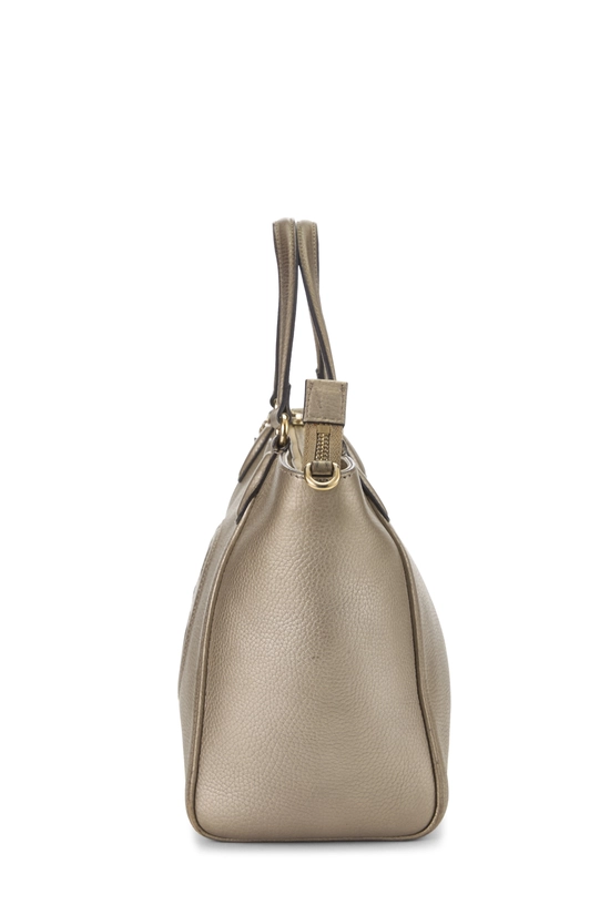 Gold Metallic Leather Soho Top Handle Bag, , large image number 2