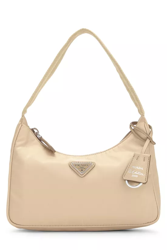 Beige Tessuto Re-Edition 2000 Hobo Mini, , large image number 0