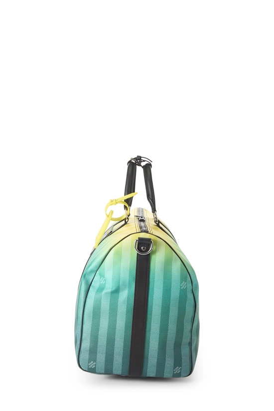Green Damier Stripes Keepall Bandouli&egrave;re 50, , large image number 2