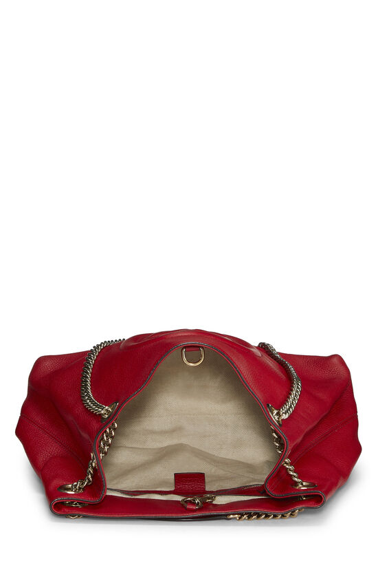 Red Leather Soho Chain Tote, , large image number 6