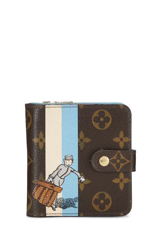 Louis Vuitton Monogram Canvas Groom Compact Zip Wallet QJA0NIOT0B002