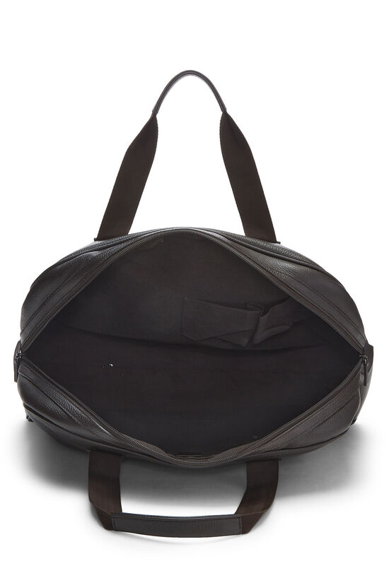 Brown Leather Web Duffle Bag Extra Large, , large image number 6
