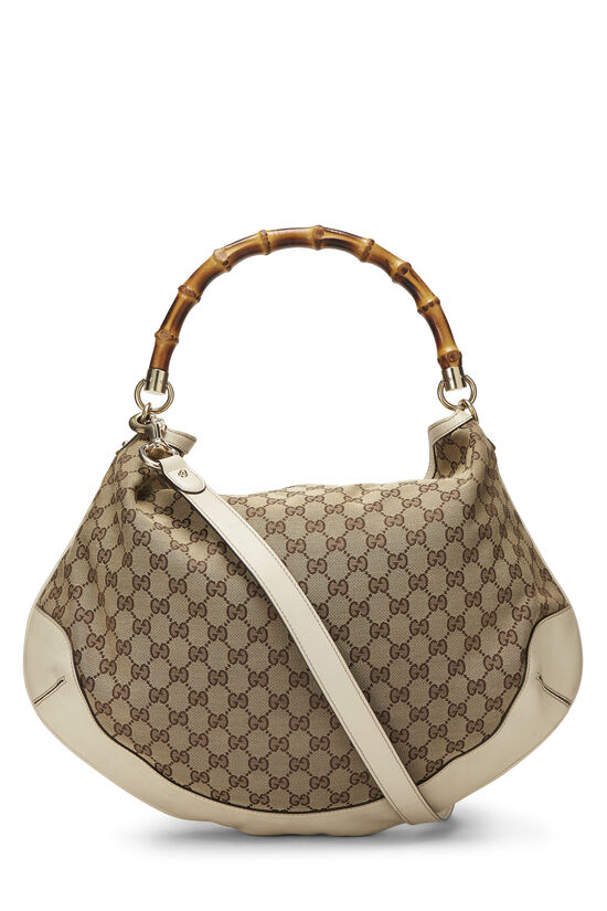 Cream GG Canvas Peggy Hobo, , large image number 3