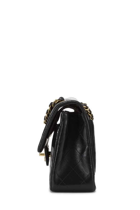 Black Quilted Lambskin Classic Double Flap Small, , large image number 2