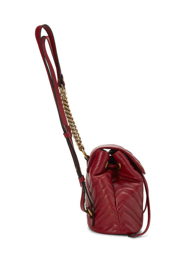 Red Leather 'GG' Marmont Backpack Small, , large image number 2