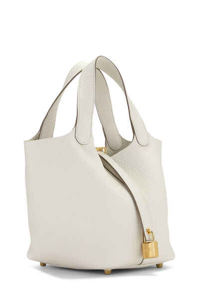 New White Clemence Picotin Lock 18, , large