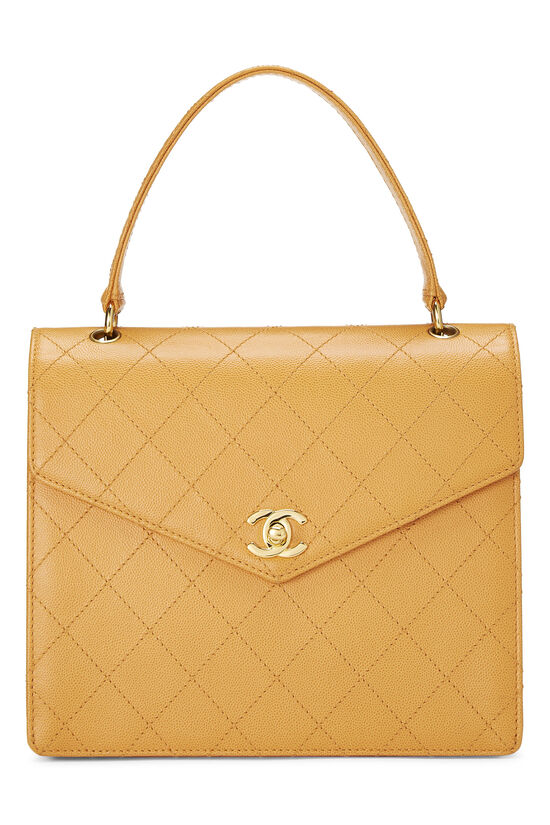 Chanel Orange Caviar Envelope Flap Handbag Q6B15B0FOB000