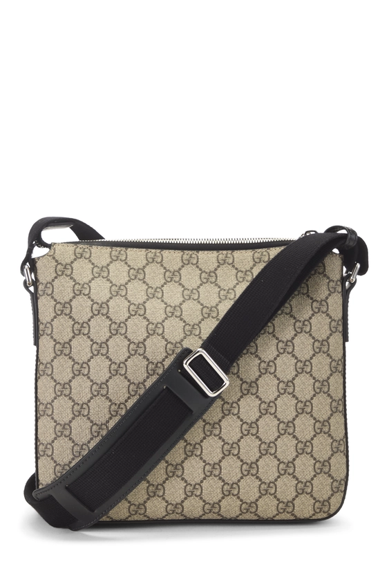 Black Original GG Supreme Canvas Zip Pocket Flat Messenger, , large image number 3