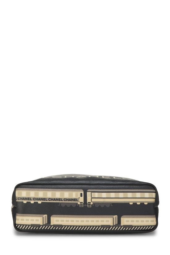 Black Coated Canvas 'CC' Le Train Tote, , large image number 4