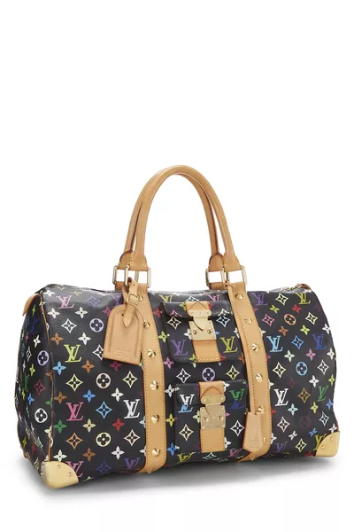 Takashi Murakami x Louis Vuitton Black Monogram Multicolore Keepall 45, , large