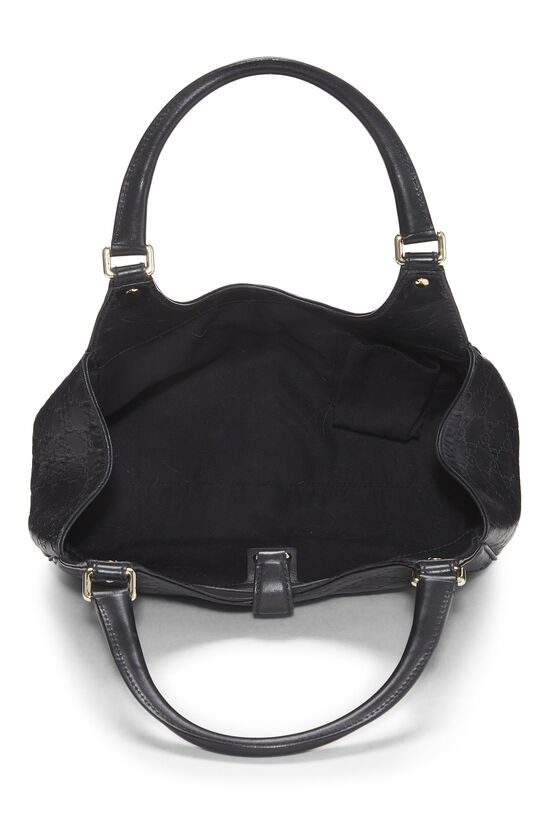 Black Guccissima Leather Bardot Bag, , large image number 5