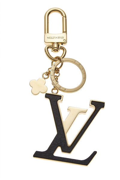 Gold & Black Initiales Key Holder 